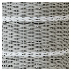Lesli Living Poef Saigon Wicker Grijs Ø41x40cm