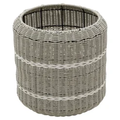 Lesli Living Poef Saigon Wicker Grijs Ø41x40cm