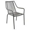 Lesli Living Stapelbare Tuinstoel Shelo Donkergrijs