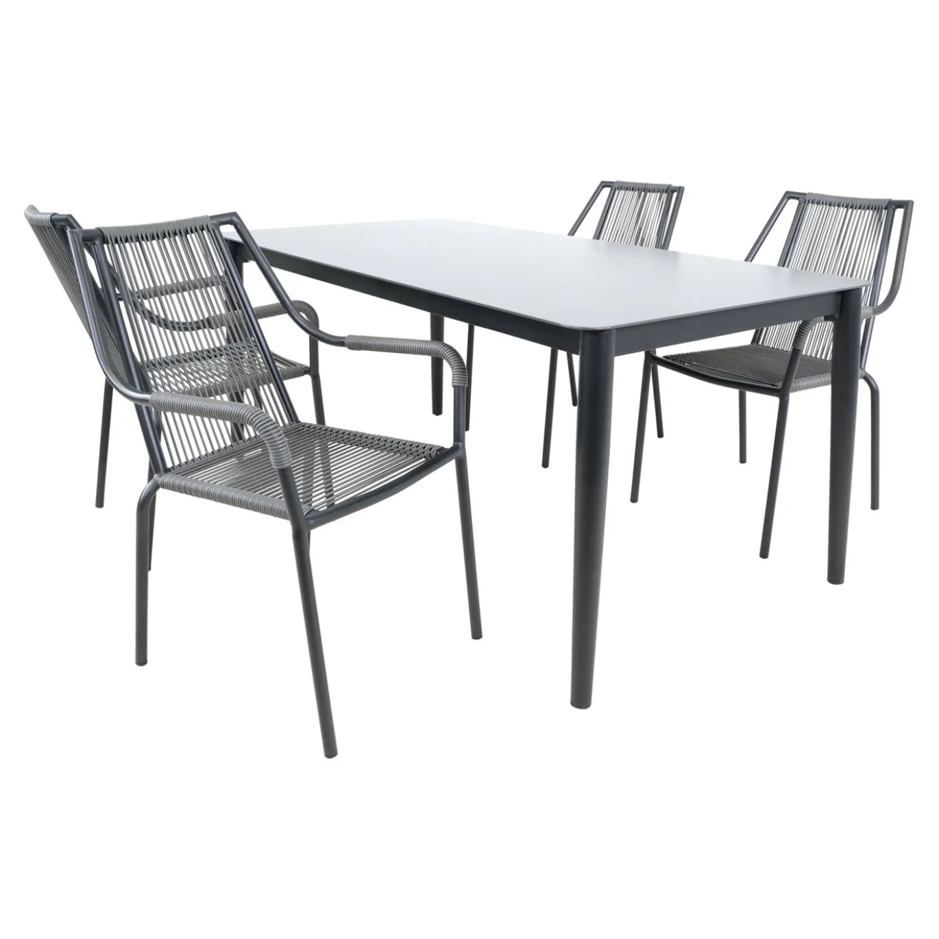 Lesli Living Stapelbare Tuinstoel Shelo Donkergrijs