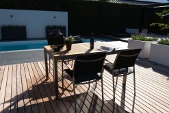 Lesli Living Tuinstoel Stapelbaar Marmaris Rvs Zwart