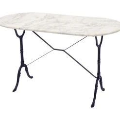 Lesli Living Tuintafel Marmer Wit Ovaal 120x60cm