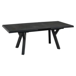 Lesli Living Uittrektafel Murcia Zwart Exclusive 163/203cm