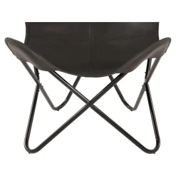 Lesli Living Vlinderstoel Buffalo, Zwart