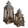 Lesli Living Windlicht Letland Hout, S/2