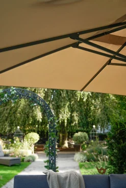 Lesli Living Zweefparasol Virgoflex Ecru 3x3Mtr