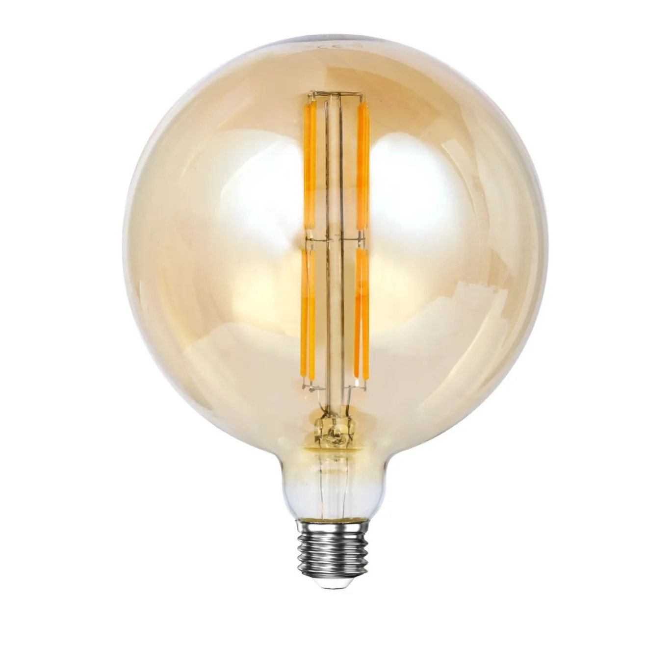 Lichtbron Led Filament Bol Ø15 / Amberkleurig Glas - Giga Meubel