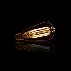 Lichtbron LED filament druppel - E27 6W 2100K 450lm dimbaar / Amberkleurig glas - Giga Meubel