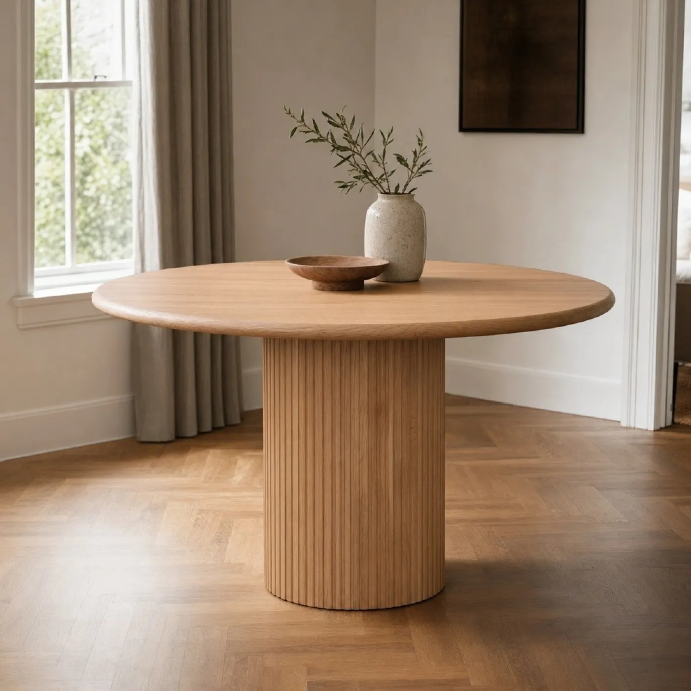 Lifestyle Eettafel Wilmington Naturel Ø130cm