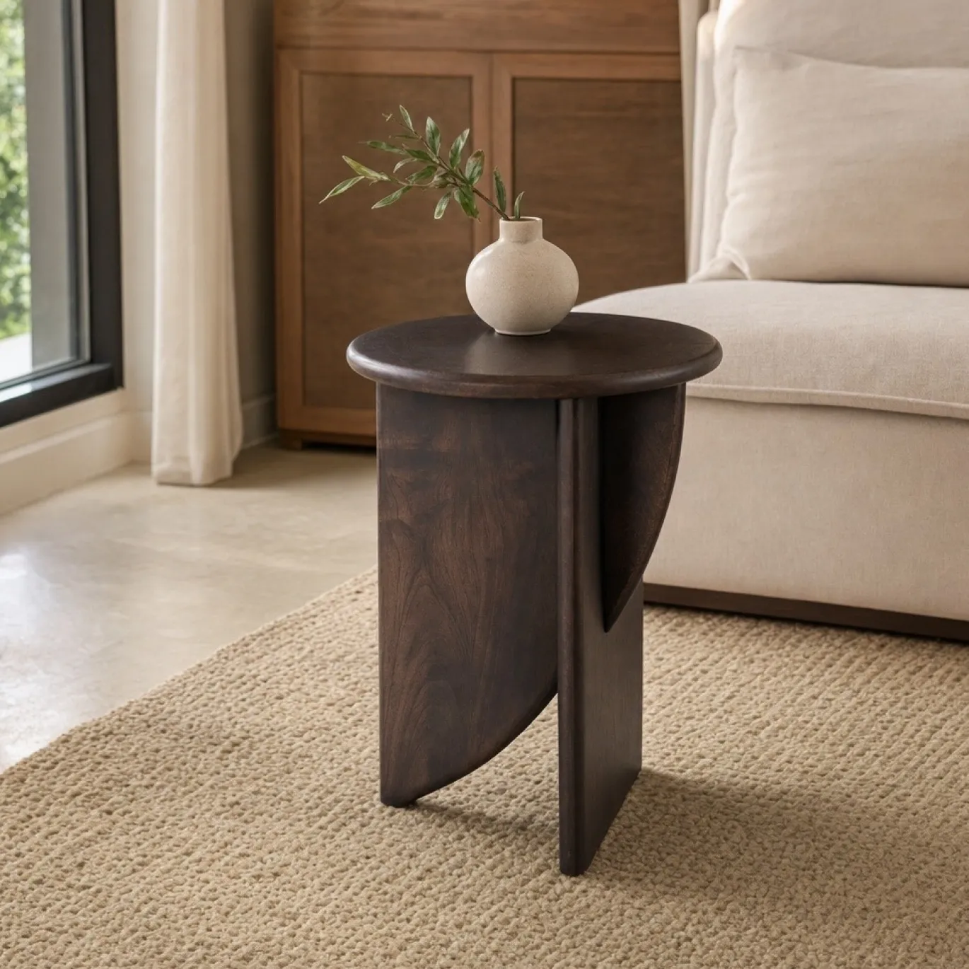 Lifestyle Salontafel Annabel Walnoot Ø40cm