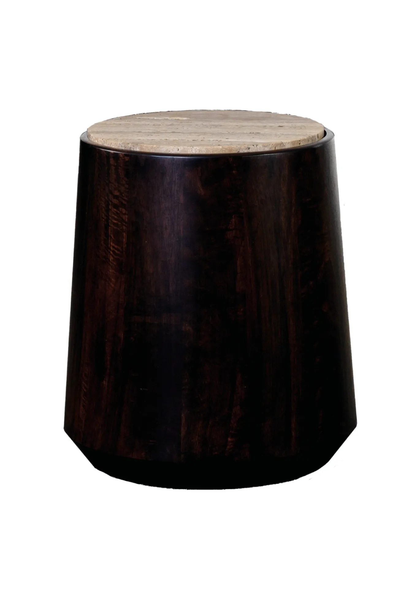 Lifestyle Salontafel Iowa Travertin/Walnoot Ø45cm