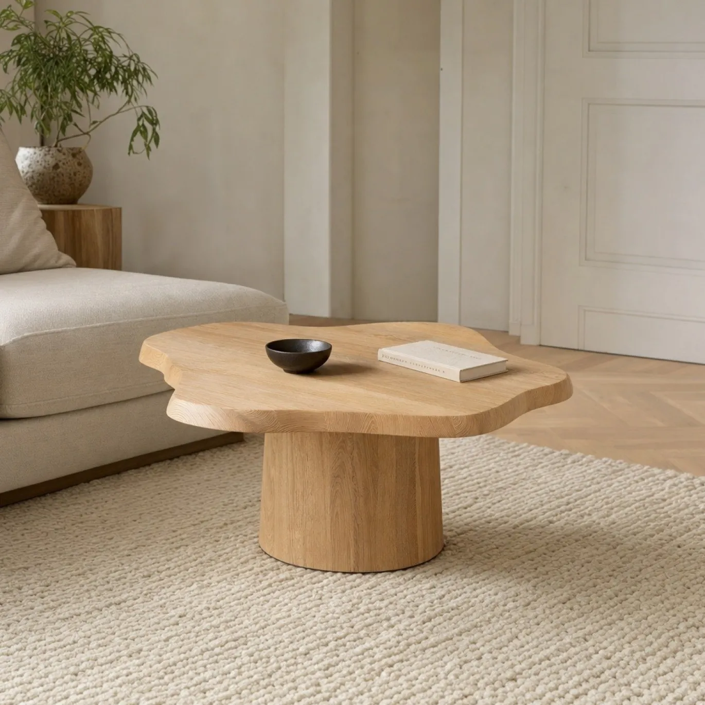 Lifestyle Salontafel Newton Naturel Ø90cm