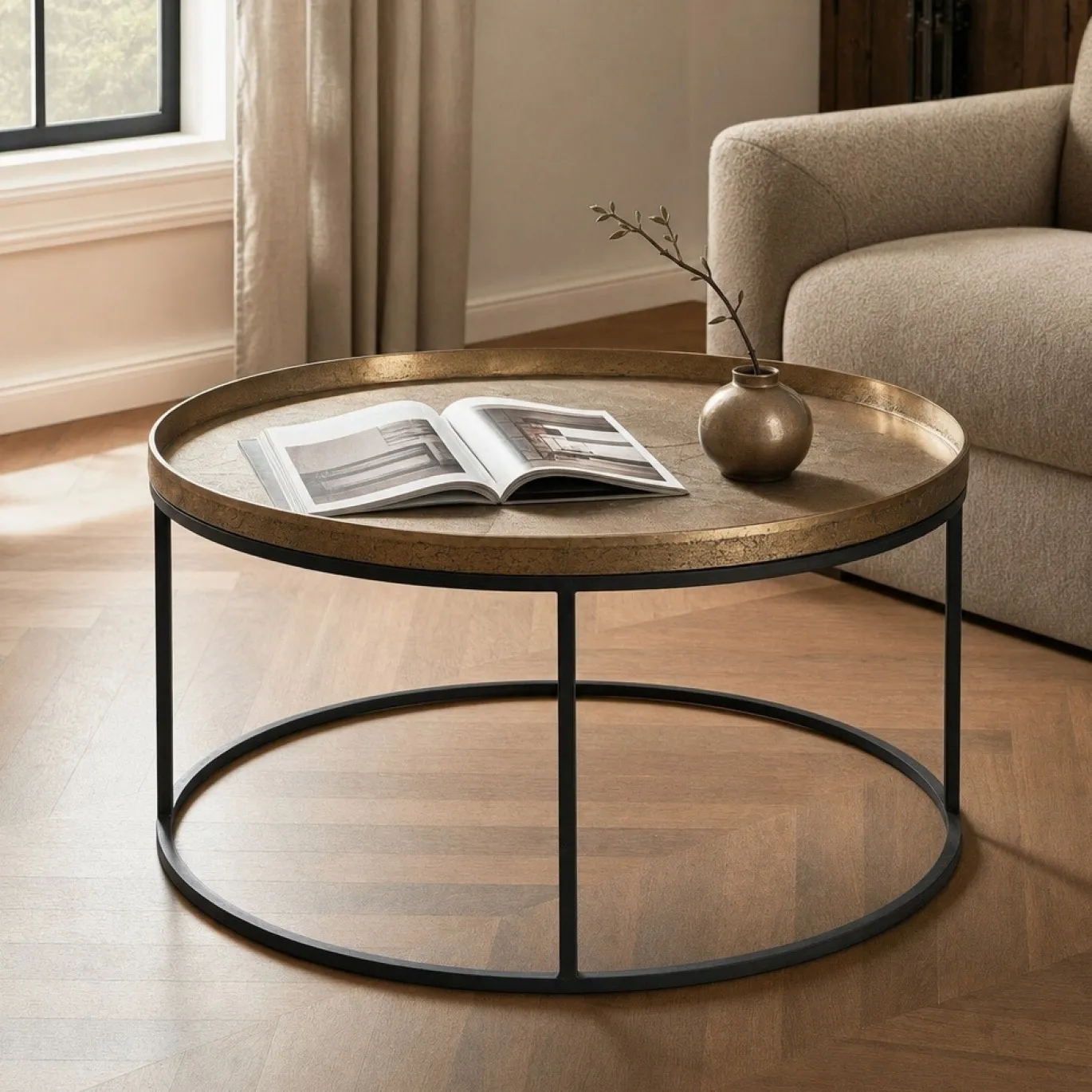 Lifestyle Salontafel Northland Antiek Goud L Ø88cm