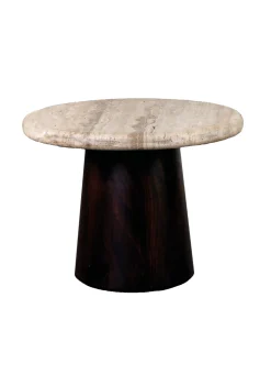 Lifestyle Salontafel Utah Travertin/Walnoot Ø60cm