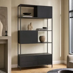 Lifestyle Wandkast Imperial Zwart 100x190cm