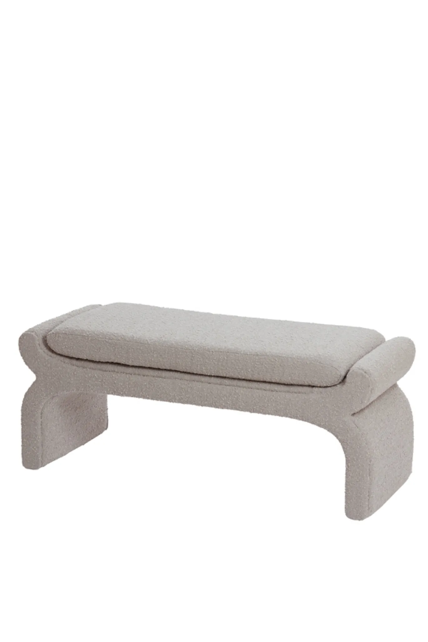 Light & Living Bankje Nafya Bouclé Taupe 119cm