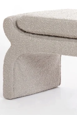 Light & Living Bankje Nafya Bouclé Taupe 119cm