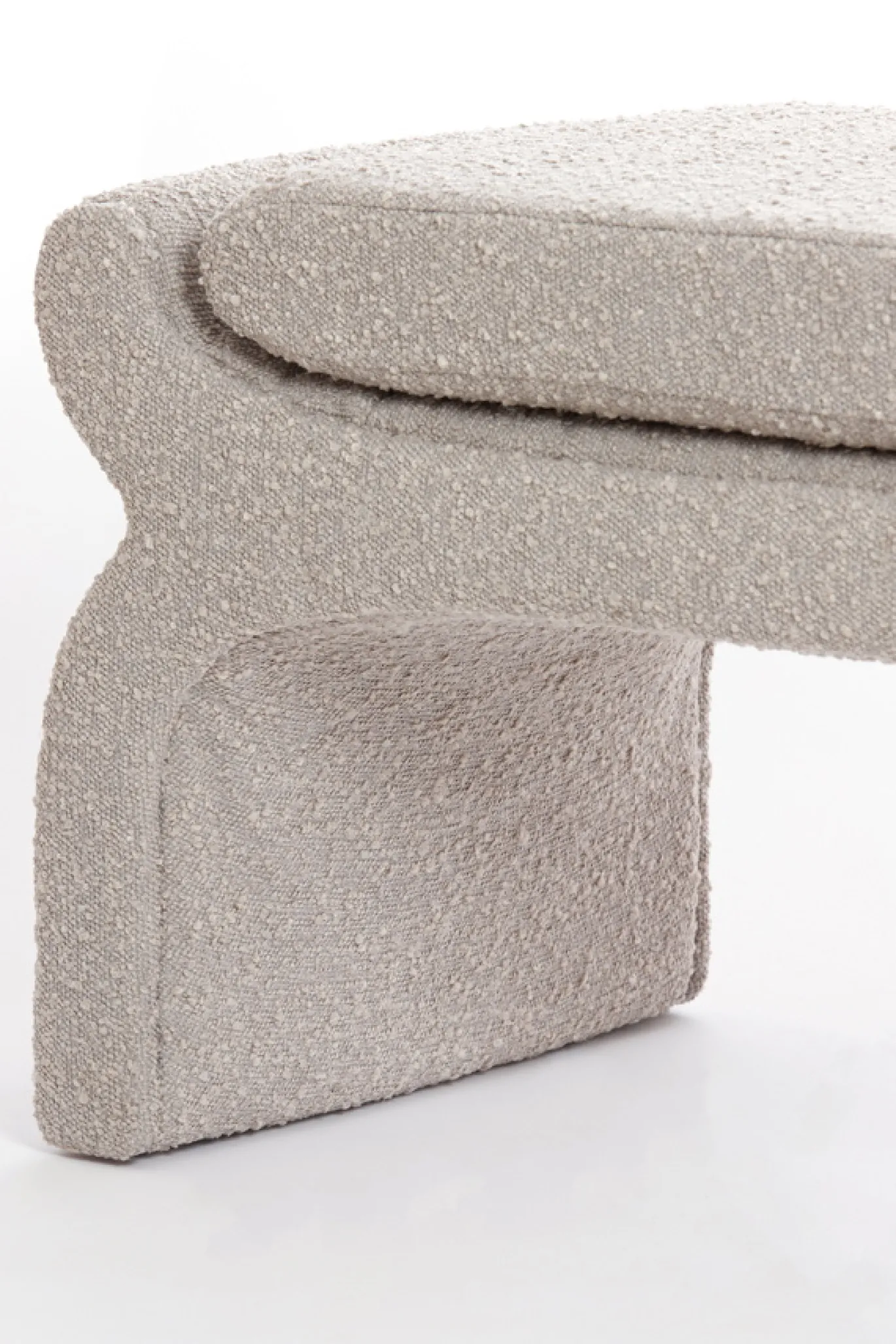 Light & Living Bankje Nafya Bouclé Taupe 119cm