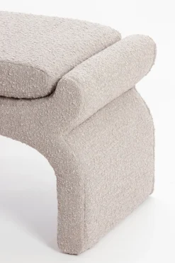 Light & Living Bankje Nafya Bouclé Taupe 119cm