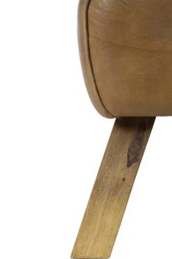 Light & Living Bankje Ramy Leer Bruin 90cm