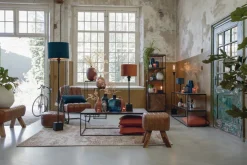 Light & Living Bankje Ramy Leer Bruin 90cm