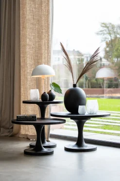 Light & Living Bijzettafel Bicaba Hout Zwart Ø50cm
