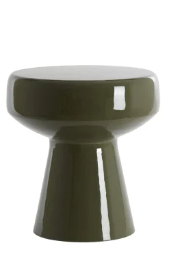 Light & Living Bijzettafel Dakwa Glanzend Donker Olijfgroen Ø38cm