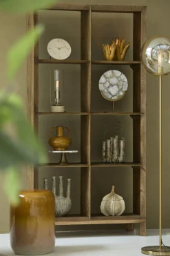 Light & Living Bijzettafel Franca Oker/Crème Ø34cm