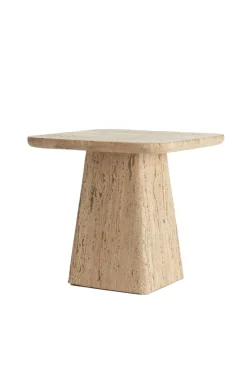 Light & Living Bijzettafel Kepami Travertin Zand 45x45cm