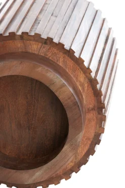 Light & Living Bijzettafel Kiyose Walnoot Ø33cm