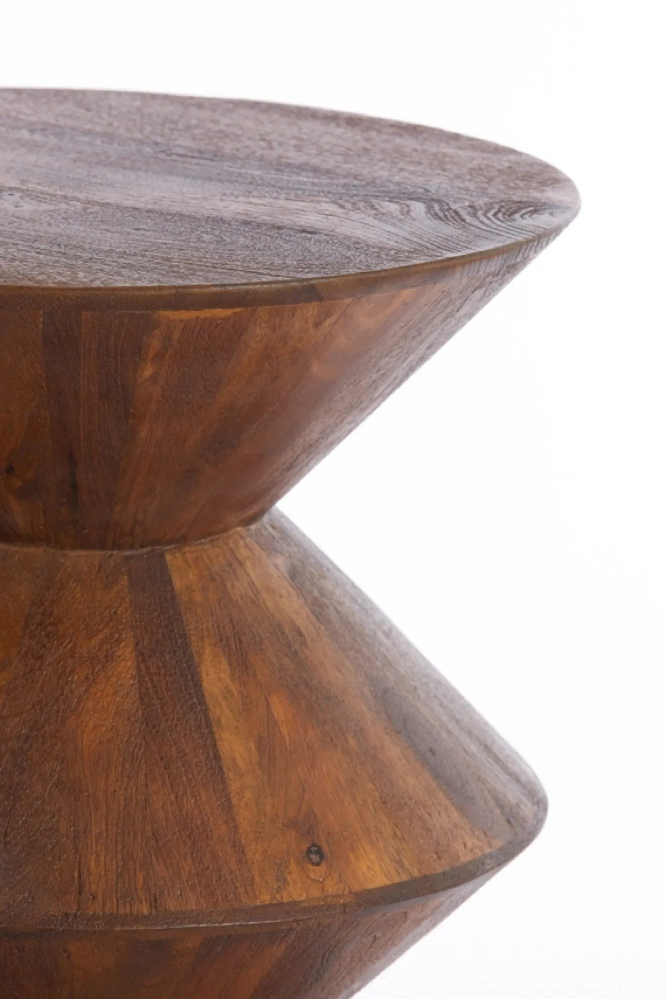 Light & Living Bijzettafel Larus Mangohout Bruin Ø40cm