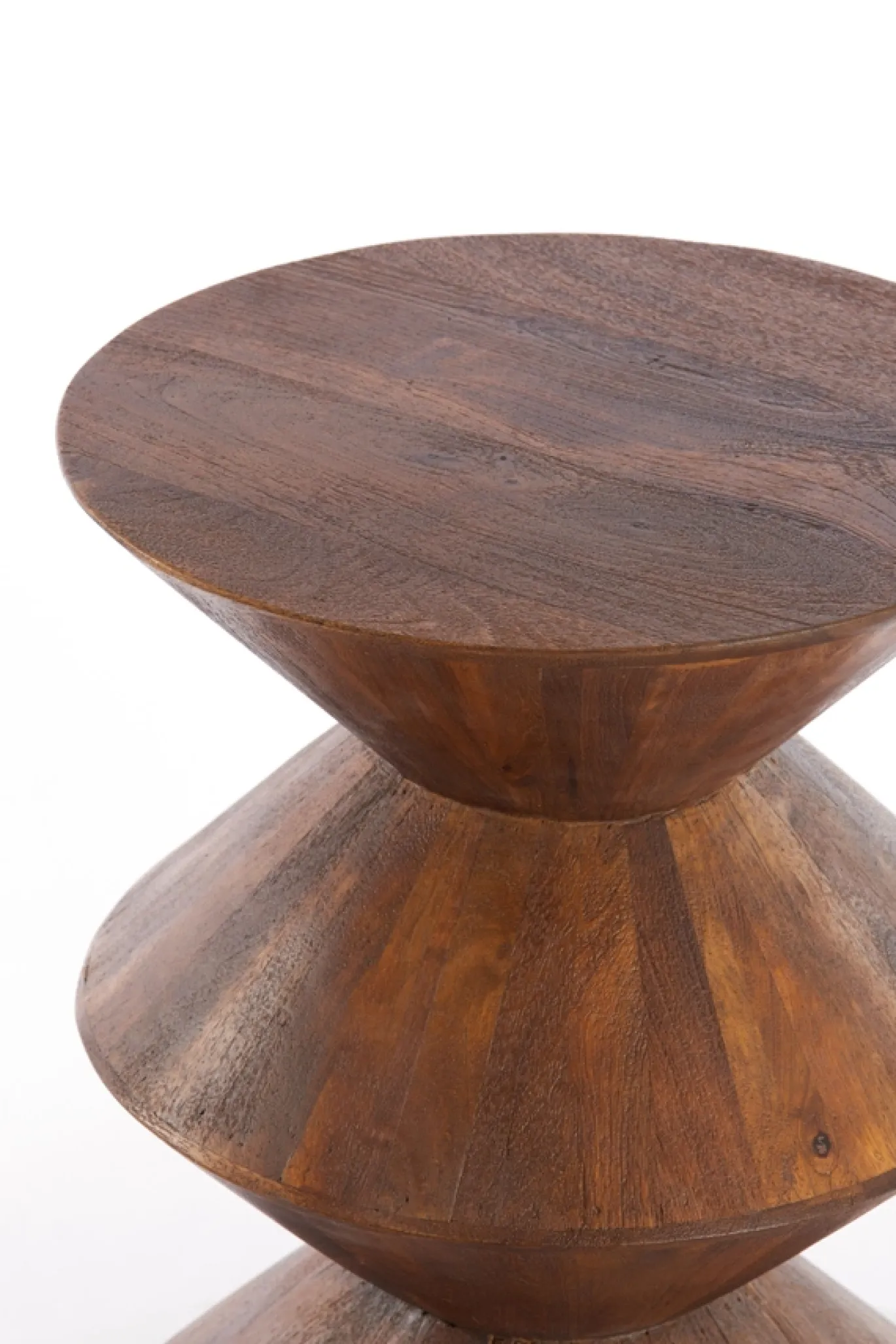 Light & Living Bijzettafel Larus Mangohout Bruin Ø40cm