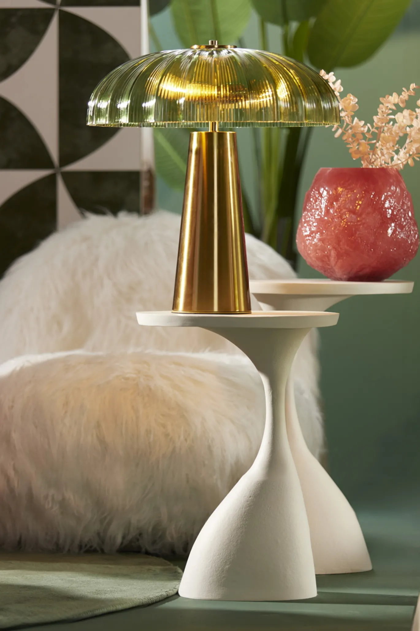 Light & Living Bijzettafel Macau Mat Crème Hoog