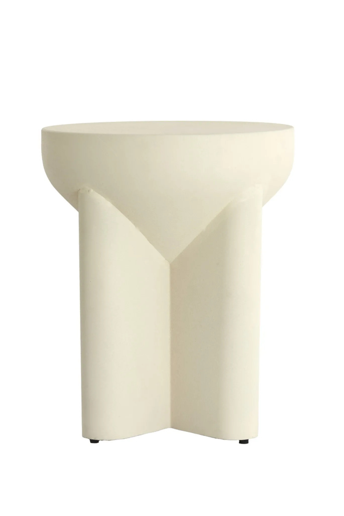 Light & Living Bijzettafel Mikado Mat Crème Ø36cm