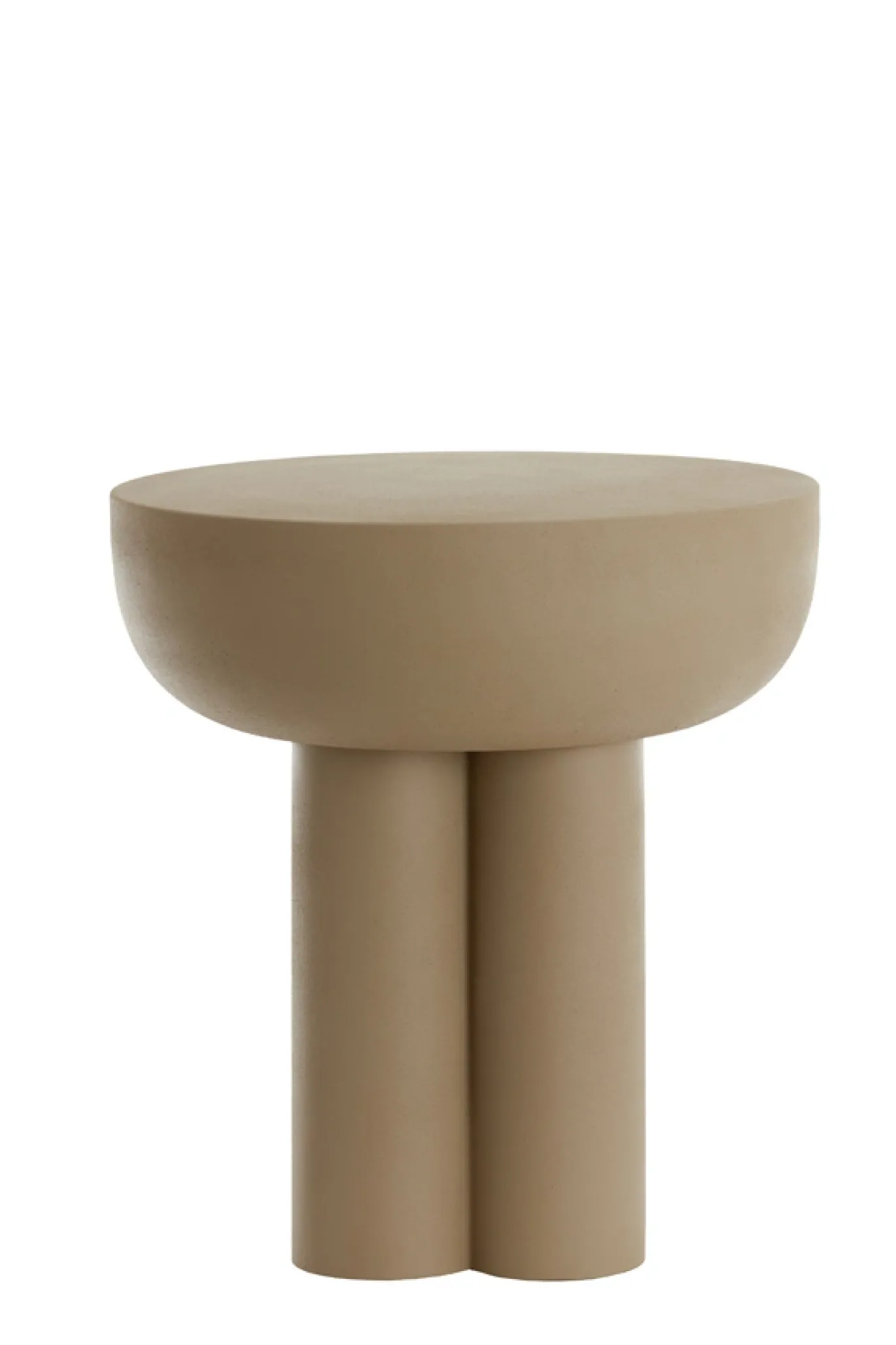 Light & Living Bijzettafel Mikola Mat Lichtgrijs Ø46cm