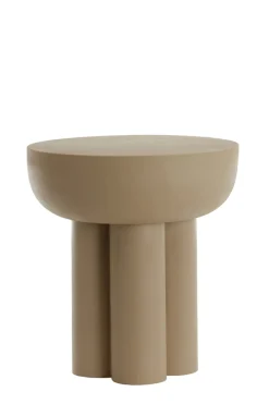 Light & Living Bijzettafel Mikola Mat Lichtgrijs Ø46cm
