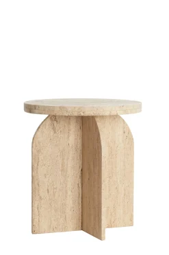 Light & Living Bijzettafel Otinia Travertin Zand Ø41x48cm