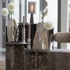 Light & Living Bijzettafel Otinia Marmer Donkerbruin Ø41x56cm