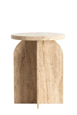Light & Living Bijzettafel Otinia Travertin Zand Ø41x56cm