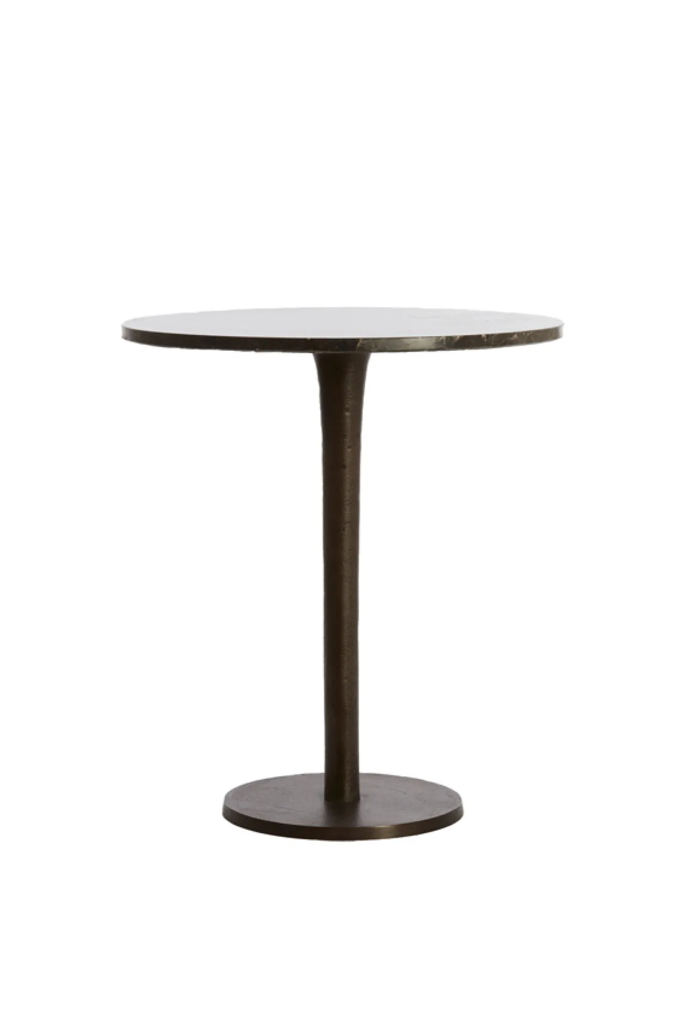 Light & Living Bijzettafel Pazo Donkerbruin Marmer Ø48cm
