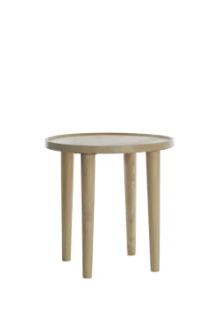 Light & Living Bijzettafel Qiano Mangohout Ø45cm