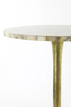 Light & Living Bijzettafel Rickerd Agaat Geel Ø48cm
