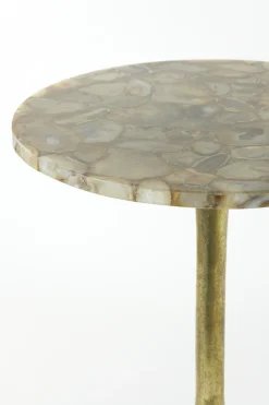 Light & Living Bijzettafel Rickerd Agaat Geel Ø48cm