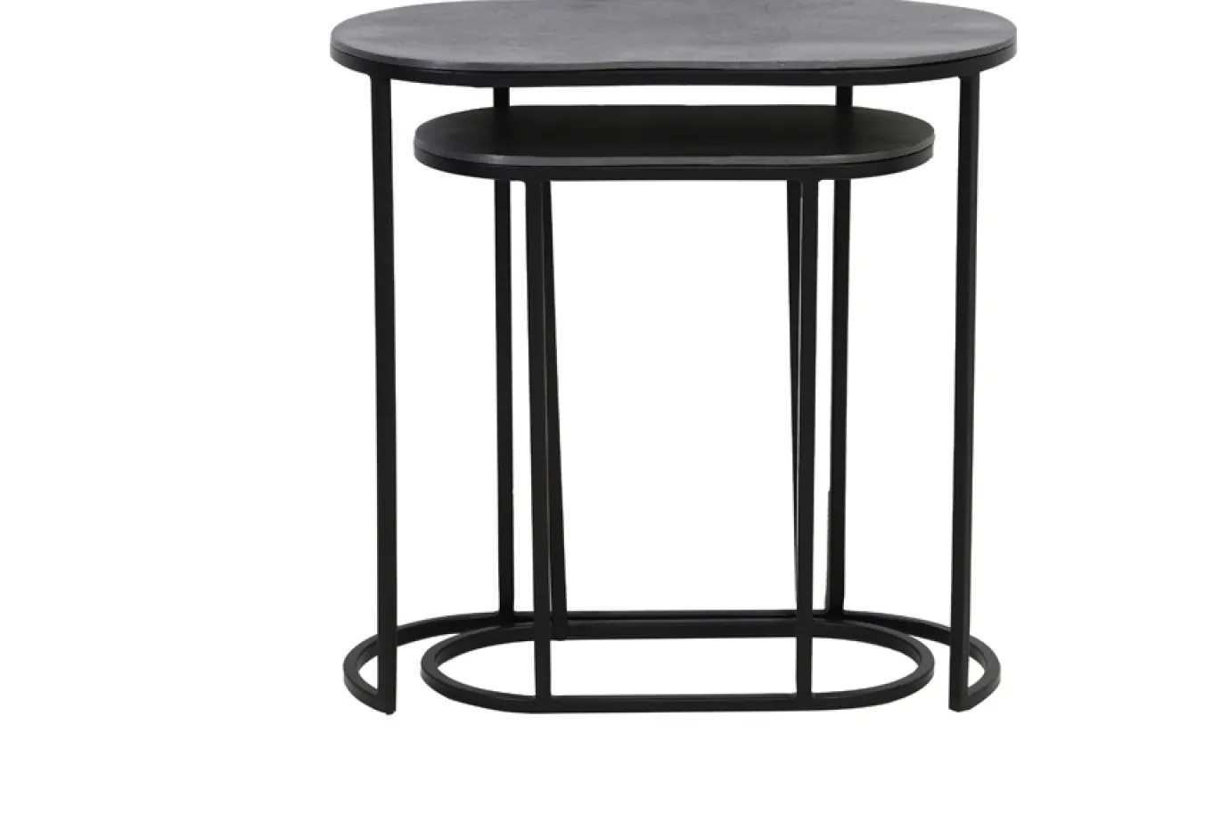Light & Living Bijzettafel Set van 2 Bocov Antiek Lood 53x26cm