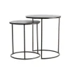 Light & Living Bijzettafel Talca Set van 2 Donkerbruin Ø41+Ø49cm