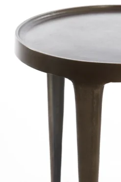 Light & Living Bijzettafel Tobias Set van 2 Donkerbruin Ø37+Ø43cm