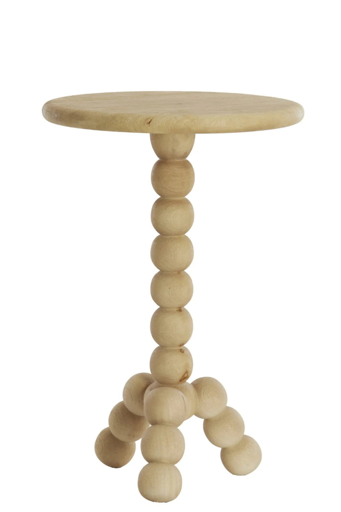Light & Living Bijzettafel Veglio Mat Naturel Ø35cm