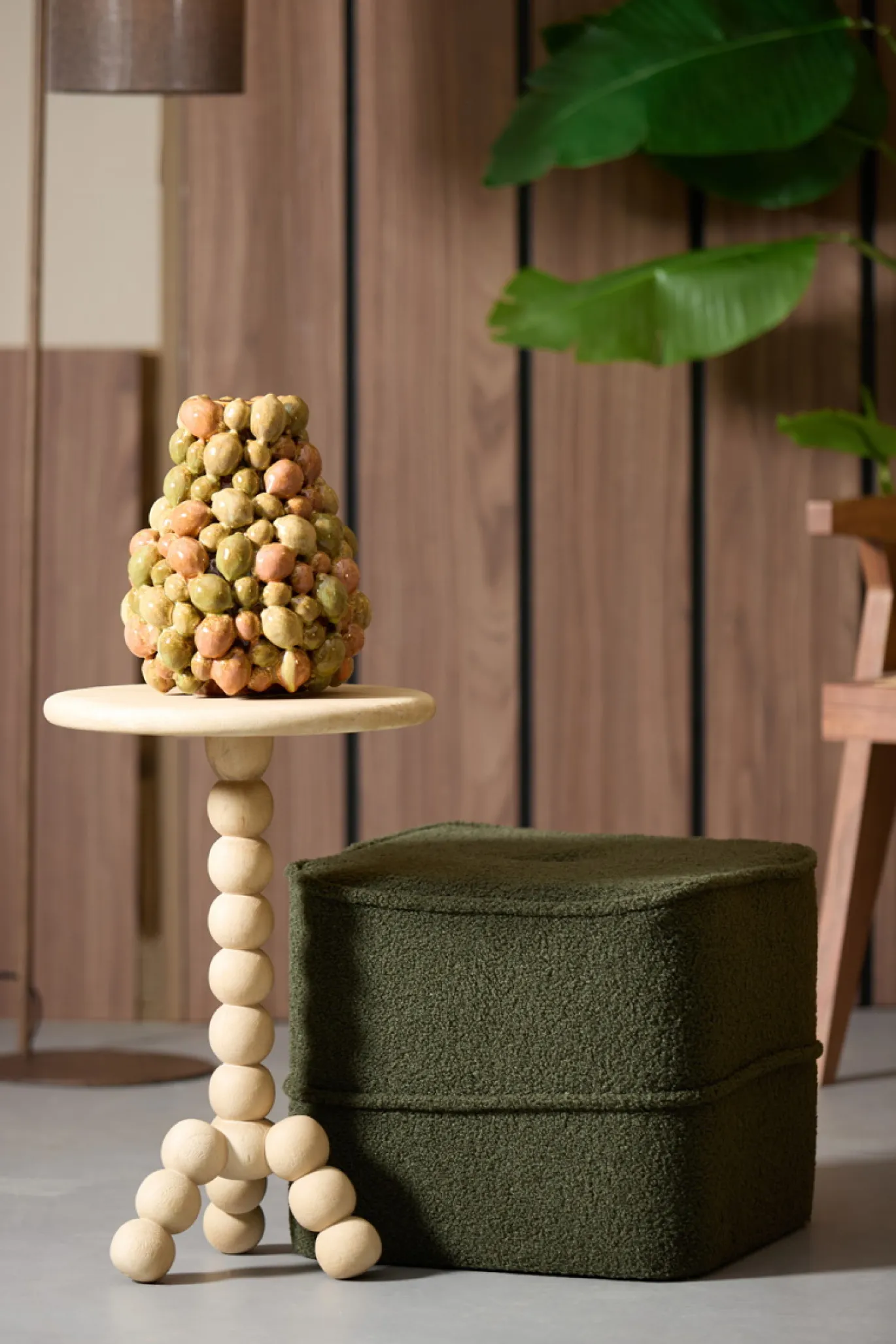 Light & Living Bijzettafel Veglio Mat Naturel Ø35cm