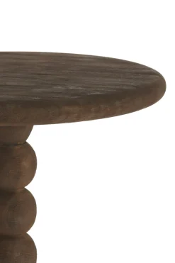 Light & Living Bijzettafel Veglio Mat Walnoot Ø35cm