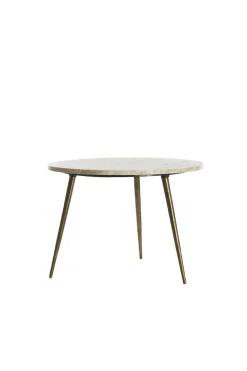 Light & Living Bijzettafel Zeca Taupe Marmer Ø59cm